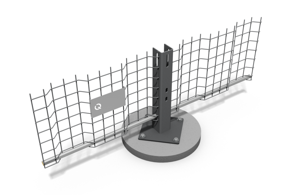 Safety fencing mount